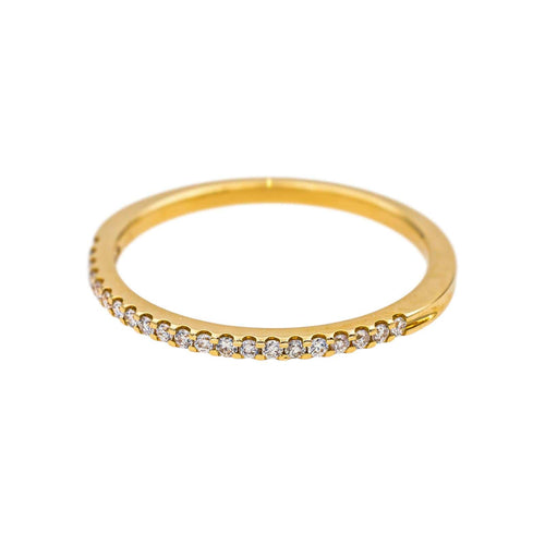 Bague 51 Bague  Demi-alliance  Or jaune Diamant 58 Facettes 5384059RV