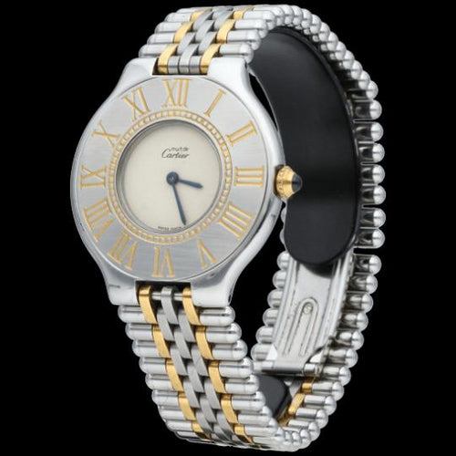 Montre Cartier Montre Must 21 Or Jaune 18K / Acier 58 Facettes MT46425