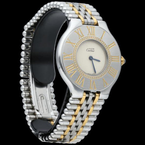 Montre Cartier Montre Must 21 Or Jaune 18K / Acier 58 Facettes MT46426