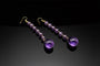 Boucles d'oreilles Rugiada di Ametiste - Boucles d’oreilles pendantes en or jaune 18k et améthystes 58 Facettes orecchini rugiada ametiste
