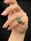 Bague 54 Del Verde - Bague de petit doigt en or blanc et émeraude 58 Facettes anello mignolo del verde