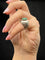 Bague 54 Del Verde - Bague de petit doigt en or blanc et émeraude 58 Facettes anello mignolo del verde