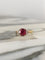 Bague 50.5 Bague vintage en or jaune 18K rubis et diamants 58 Facettes 255