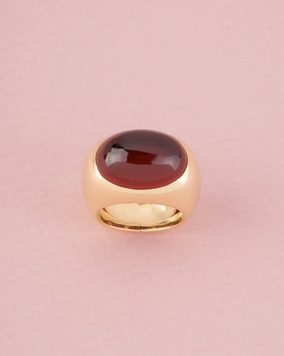 Bague 53 Pomellato - Bague en or jaune 18K et grenat cabochon 58 Facettes 257