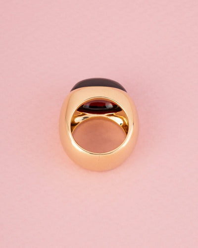 Bague 53 Pomellato - Bague en or jaune 18K et grenat cabochon 58 Facettes 257
