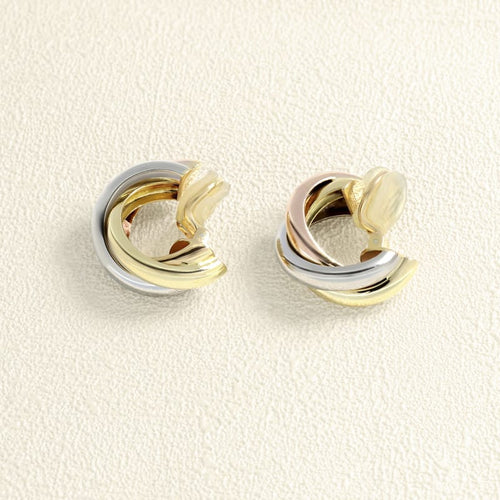 Boucles d'oreilles Boucles d'oreilles Cartier Trinity Or jaune, blanc et rose 58 Facettes OC-66300087