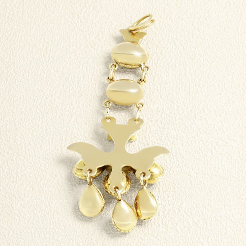 Pendentif Pendentif Saint Esprit Auvergnat, Émail et pierres jaunes 58 Facettes 64700061