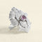 Bague 52 Bague fleur Or blanc, Spinelle et Diamants 58 Facettes OC-61E00508