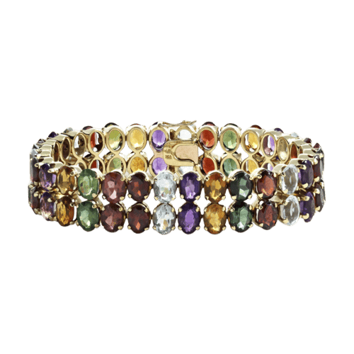 Bracelet Jean & Pierre Bellin - Bracelet en or jaune et pierres fines 58 Facettes OC-62500011