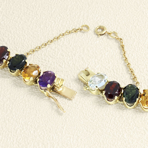 Collier Collier rivière en or jaune et pierres fines 58 Facettes OC-63900033