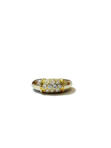 Bague 51 Van Cleef & Arpels Philippine - Bague en or jaune et gris 18k et diamants 58 Facettes REF24053-216