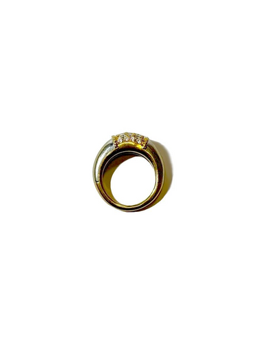 Bague 51 Van Cleef & Arpels Philippine - Bague en or jaune et gris 18k et diamants 58 Facettes REF24053-216