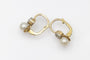 Boucles d'oreilles Boucles d’oreilles anciennes en or jaune 585 avec perles et diamants 58 Facettes 12117