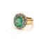 Bague 52 Bague en or jaune 18 ct avec émeraude et diamants 58 Facettes 221/26 A 114/26