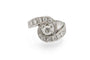 Bague 52 Bague en or blanc 585 avec diamants 58 Facettes 12113