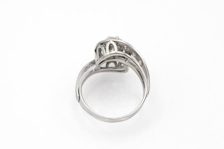 Bague 52 Bague en or blanc 585 avec diamants 58 Facettes 12113
