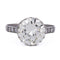 Bague 58 Bague solitaire vintage rétro en platine 950 avec diamants 58 Facettes AN278 (000519)