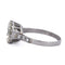 Bague 58 Bague solitaire vintage rétro en platine 950 avec diamants 58 Facettes AN278 (000519)