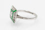 Bague 54 Bague en or blanc 750 avec diamants et émail vert 58 Facettes 12075