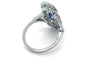 Bague 55 Bague Art déco en platine, saphir et diamants 58 Facettes 12026