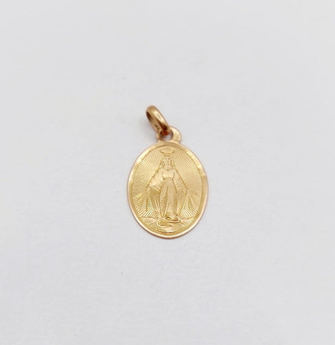 Pendentif Médaille Art nouveau Vierge Marie en or rose 18k 58 Facettes A07008