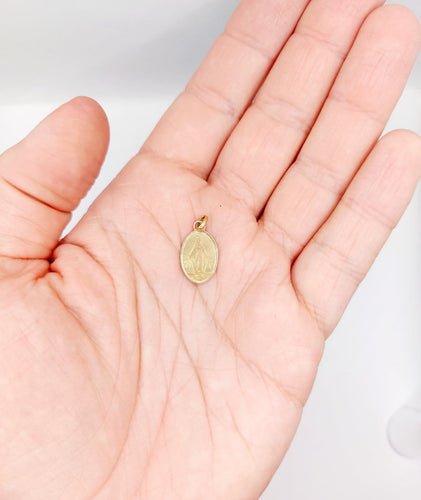 Pendentif Médaille Art nouveau Vierge Marie en or rose 18k 58 Facettes A07008