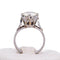 Bague 54 Bague solitaire rétro en platine avec diamants 58 Facettes AN279 (000419)