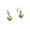 Boucles d'oreilles Dormeuses anciennes en or rose 18k avec perles et diamants 58 Facettes A07009