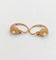 Boucles d'oreilles Dormeuses anciennes en or rose 18k avec perles et diamants 58 Facettes A07009