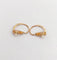 Boucles d'oreilles Dormeuses anciennes en or rose 18k avec perles et diamants 58 Facettes A07009