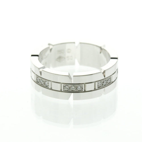Bague 50 Cartier - Bague Tank Française en or blanc et diamants 58 Facettes evtg20z3s2