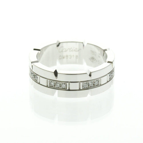 Bague 50 Cartier - Bague Tank Française en or blanc et diamants 58 Facettes evtg20z3s2