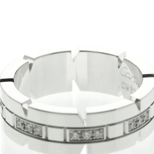 Bague 50 Cartier - Bague Tank Française en or blanc et diamants 58 Facettes evtg20z3s2