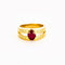 Bague 55 Bague jonc rubis et diamants en or jaune 18K 58 Facettes LMB-184