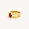 Bague 55 Bague jonc rubis et diamants en or jaune 18K 58 Facettes LMB-184