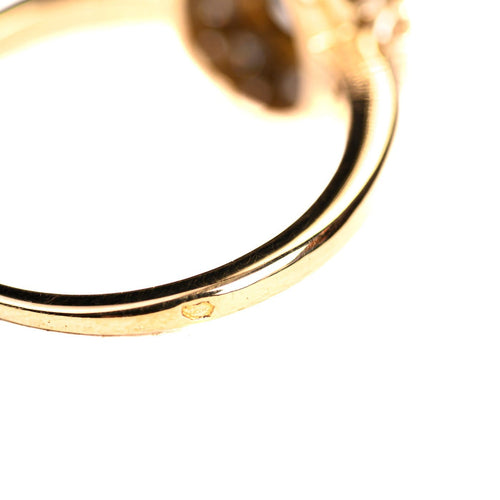 Bague 50 Bague marguerite saphir ovale et diamants en or jaune 18K 58 Facettes LMB-350