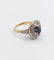 Bague 51.5 Bague pompadour Art déco en or 18k et platine, saphir et diamants 58 Facettes A07014