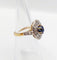 Bague 51.5 Bague pompadour Art déco en or 18k et platine, saphir et diamants 58 Facettes A07014