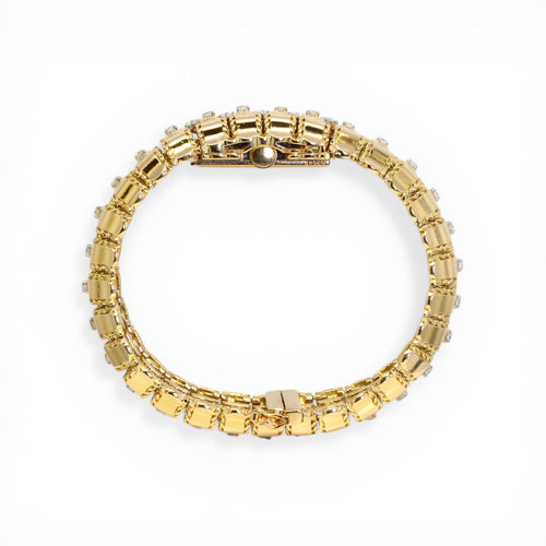 Montre Lacloche - Montre bracelet secrète en or jaune et diamants 58 Facettes