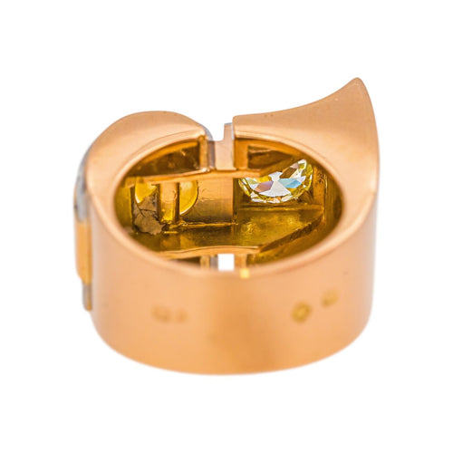 Bague 47 Bague Tank Or rose, Platine Diamant, Perle 58 Facettes 5109071CN