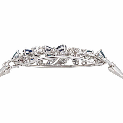 Bracelet Bracelet Or blanc Saphir, Diamant 58 Facettes 5281128CN
