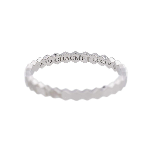 Bague 59 Chaumet Bague  Alliance  Bee my love Or blanc 58 Facettes 5136683CN