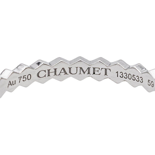 Bague 59 Chaumet Bague  Alliance  Bee my love Or blanc 58 Facettes 5136683CN