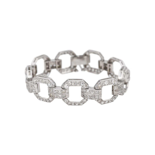 Bracelet Bracelet Art déco Platine Diamant 58 Facettes 4958635RV