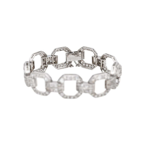 Bracelet Bracelet Art déco Platine Diamant 58 Facettes 4958635RV