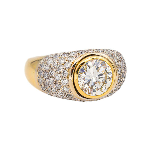 Bague 54 Bague Solitaire  Or jaune, Or blanc Diamant 58 Facettes 5488795CN