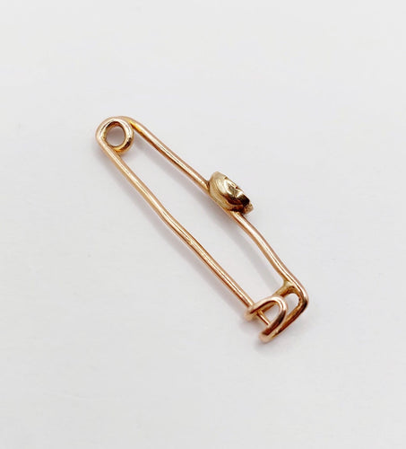 Broche Broche épingle à nourrice antique en or rose 18k et diamant taille rose 58 Facettes A07015