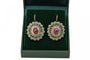Boucles d'oreilles Boucles d’oreilles anciennes - Or avec rubis, émeraudes et diamants 58 Facettes 9973