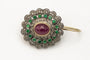 Boucles d'oreilles Boucles d’oreilles anciennes - Or avec rubis, émeraudes et diamants 58 Facettes 9973