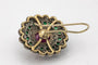 Boucles d'oreilles Boucles d’oreilles anciennes - Or avec rubis, émeraudes et diamants 58 Facettes 9973